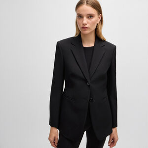 NWT BOSS Jizena Blazer Jacket in Performance-Stretch Black $545 - Size 0 / XXS